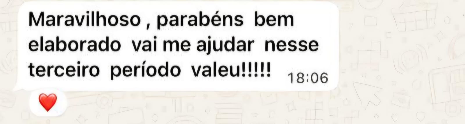 Depoimento de aluno
